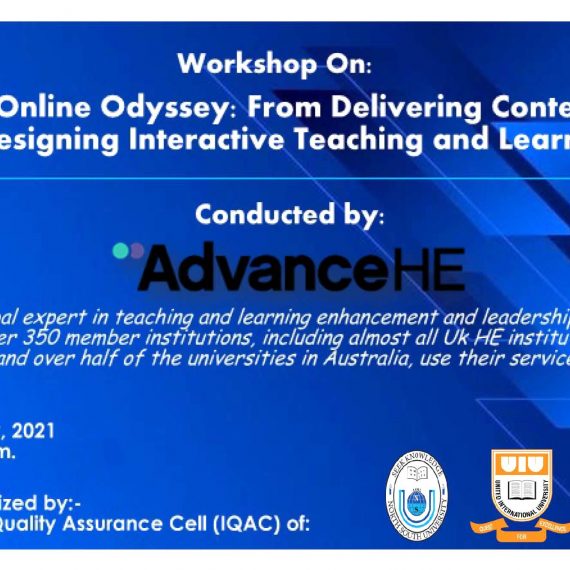 Workshop on: Online Odyssey: From delivering content to designing interactive teaching and learning